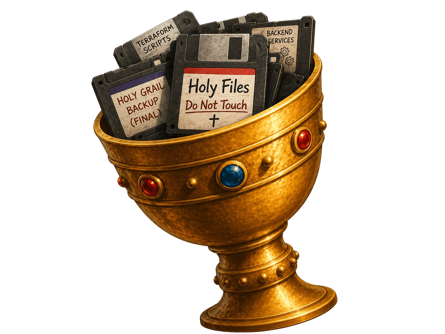 A holy grail representing protected files